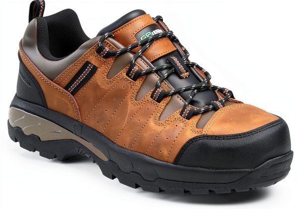 SR Max Winston, Men's, Brown, Low Hiker Style Comp Toe, EH, Slip Resistant Work Shoe-0
