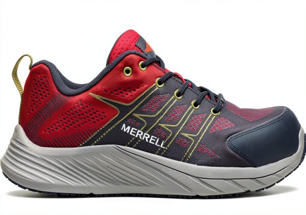 Merrell Mens Moab Flight Carbon Fiber Safety Shoes Black/Monument-1