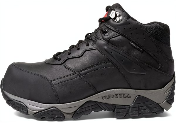 Merrell mens Moab Adventure Mid Wp Cf Waterproof Work Boots Black-4