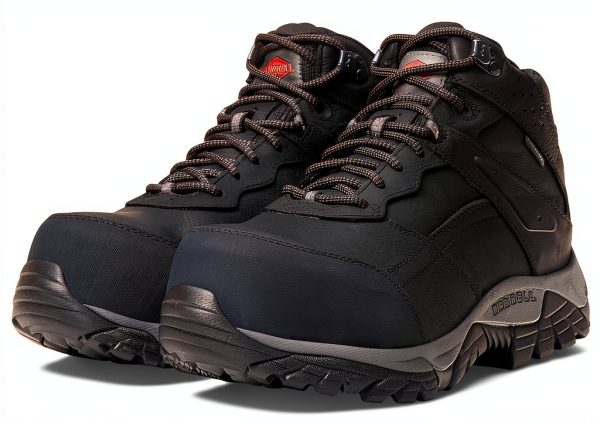 Merrell mens Moab Adventure Mid Wp Cf Waterproof Work Boots Black-0