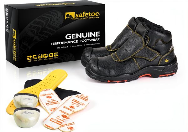 SAFETOE Welding Boots for Men Composite Toe Heat‑Resistant HRO‑Black-5