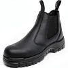 Slip on Work Boots for Men Women Composite Toe Leather Slip‑Resistant-0