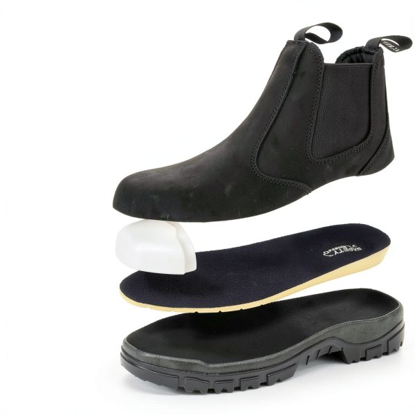 Slip on Work Boots for Men Women Composite Toe Leather Slip‑Resistant-2